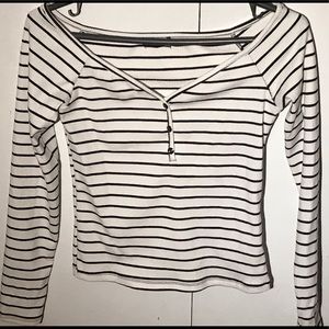 Popular 21 black and white long sleeve shirt